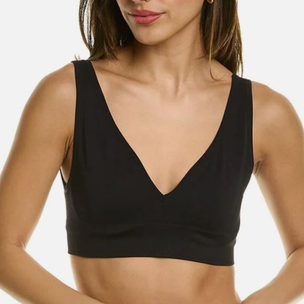 WeWoreWhat V-Neck Bra Top- Black- Size M- NWT